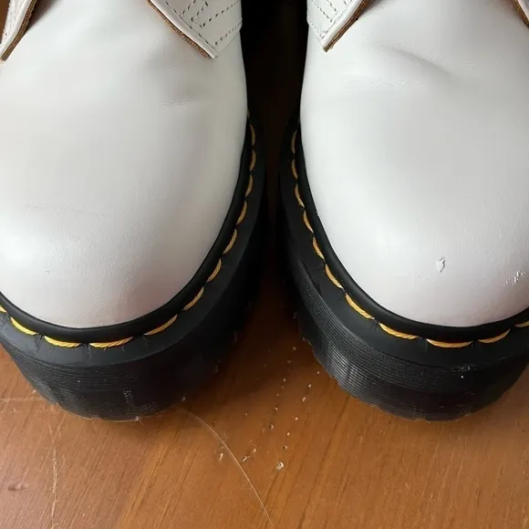 Dr. Martens 1461 SMOOTH White LEATHER PLATFORM Oxford Shoes Women’s 8 Mens 7