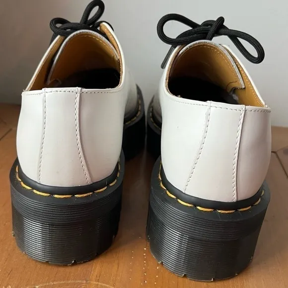 Dr. Martens 1461 SMOOTH White LEATHER PLATFORM Oxford Shoes Women’s 8 Mens 7