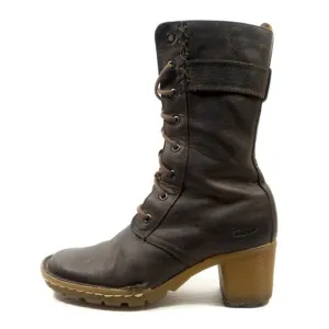 Dr Martens 8-Eye Leather Heeled Boots - Women's Size 7