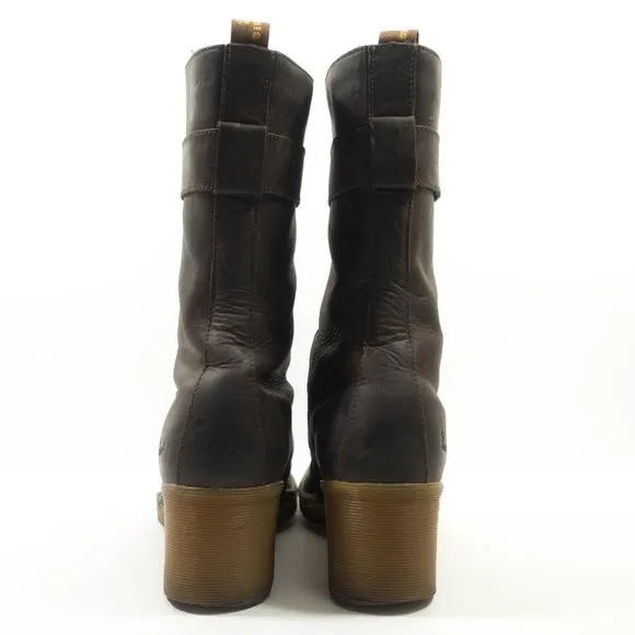 Dr Martens 8-Eye Leather Heeled Boots - Women's Size 7
