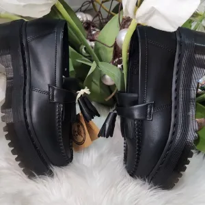 Dr Martens Adrian Leather Platform Tassel Loafers Women shoes size6 New