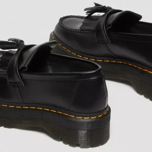 Dr Martens Adrian Leather Platform Tassel Loafers Women shoes size6 New