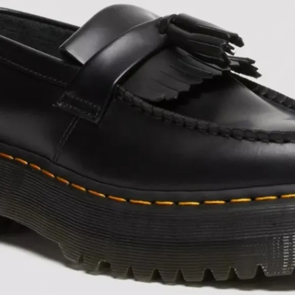 Dr Martens Adrian Leather Platform Tassel Loafers Women shoes size6 New