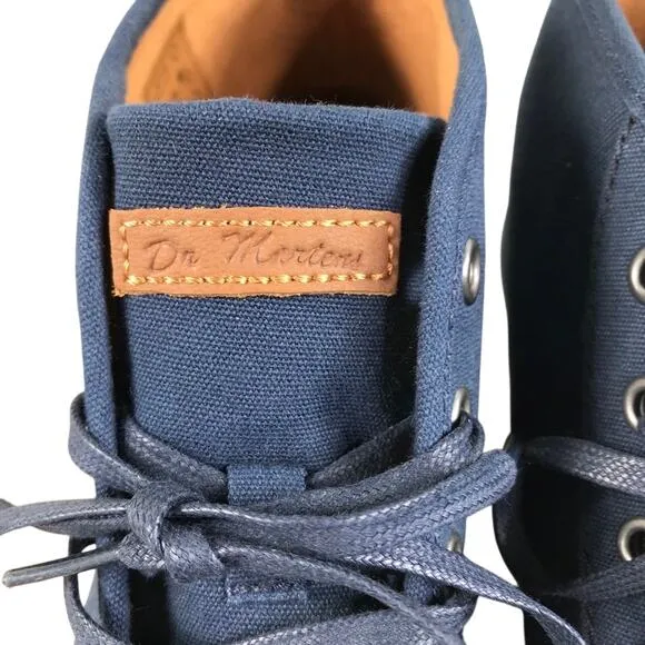 DR MARTENS AirWair Coburg Uomo Canvas Shoes M 8 / W 9 Blue Stylish Timeless NWOB