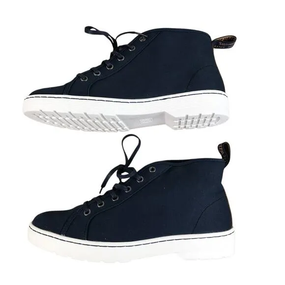 DR MARTENS AirWair Coburg Uomo Canvas Shoes M 8 / W 9 Blue Stylish Timeless NWOB