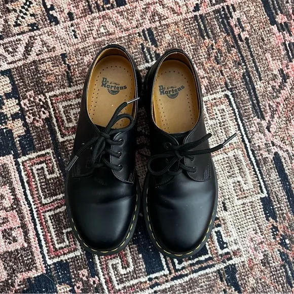 Dr Martens Black 1461 Smooth Leather Oxford Shoes 7