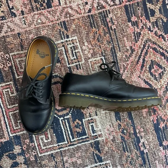 Dr Martens Black 1461 Smooth Leather Oxford Shoes 7