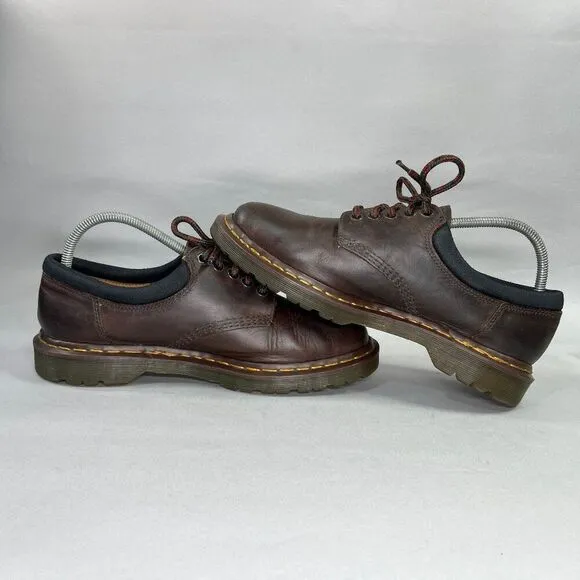 Dr. Martens Crazy Horse Shoes Men's Size 11 Brown Leather Casual Lace Up Shoes