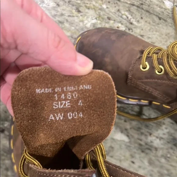 DR MARTENS Made in England Vintage 1460 Brown Size 4