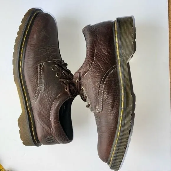 Dr. Martens Men’s Boston Oxfords Brown Leather Lace-up Shoes Size 12