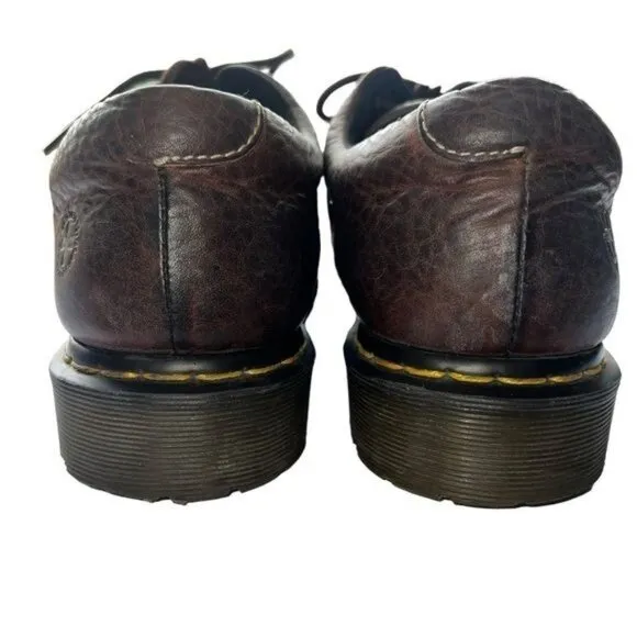Dr. Martens Men’s Boston Oxfords Brown Leather Lace-up Shoes Size 12
