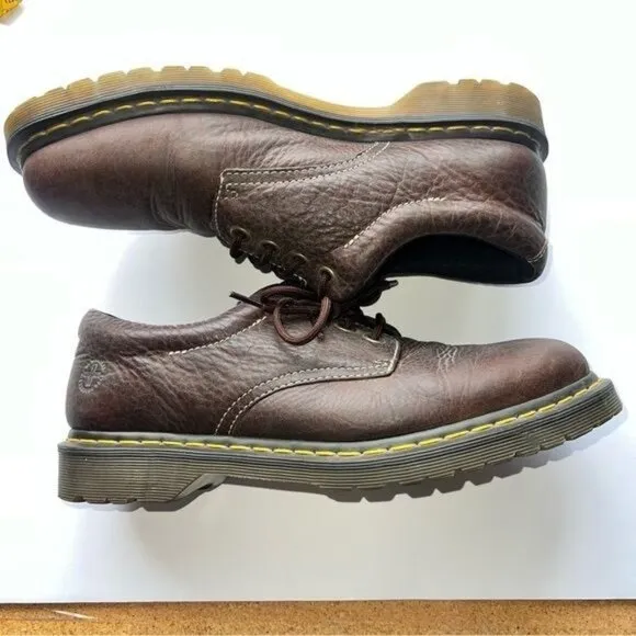 Dr. Martens Men’s Boston Oxfords Brown Leather Lace-up Shoes Size 12