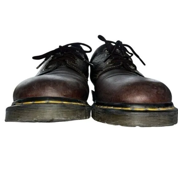 Dr. Martens Men’s Boston Oxfords Brown Leather Lace-up Shoes Size 12