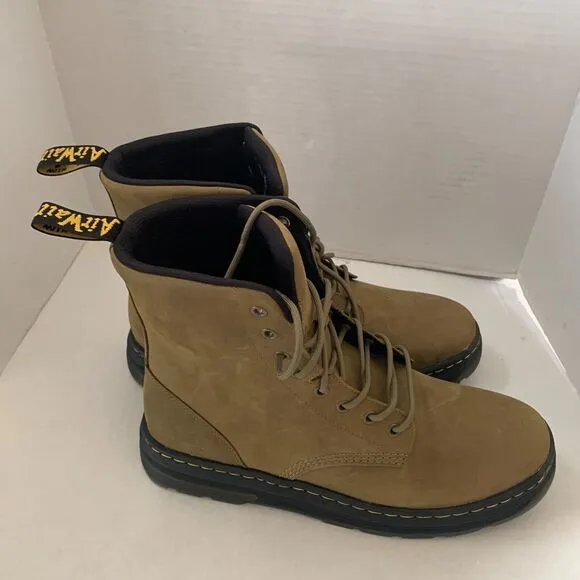 Dr. Martens Men's Size 13 CREWSON Nubuck Leather Suede Boots NJ004