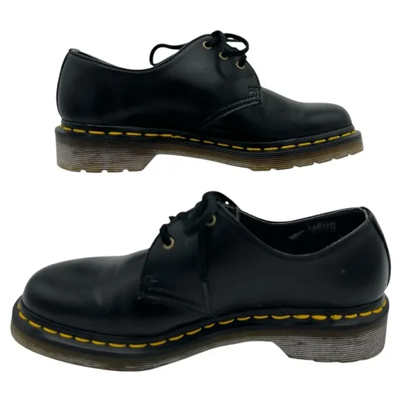 DR. MARTENS NWOT VEGAN BLACK 3 EYE SHOES UNISEX SZ 5M 6L