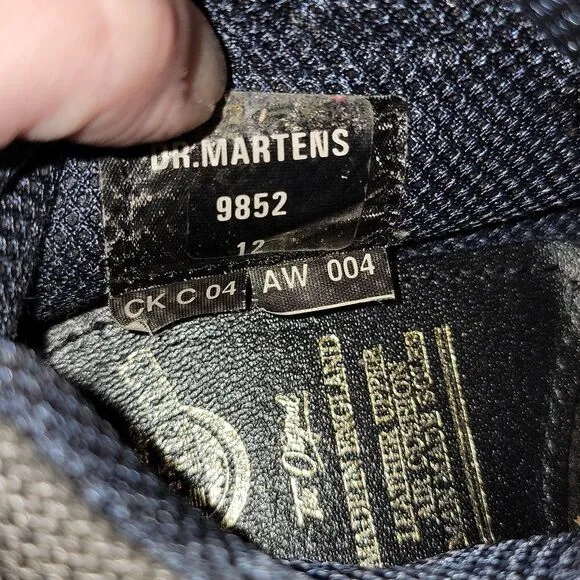 Dr Martens Original Leather Kids Brown 9852 Rare No Tie Classic Stitch Size 12