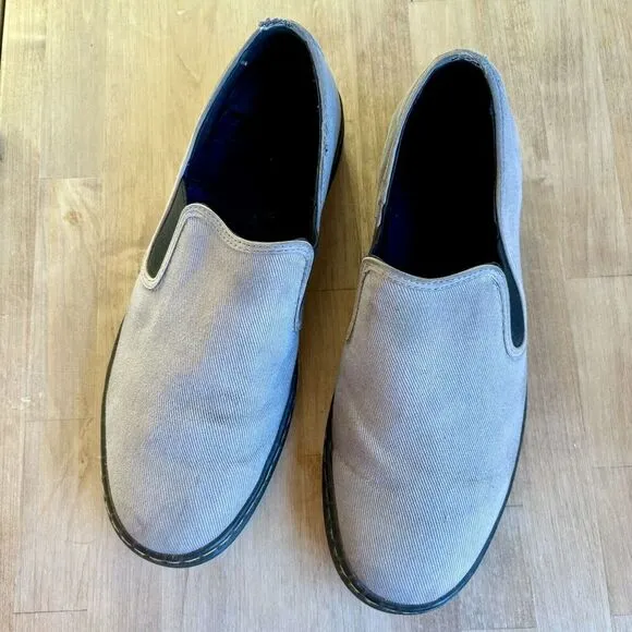DR. MARTENS Rare Largo Casual slip on Loafer Boat shoes US Men’s 12 grey canvas
