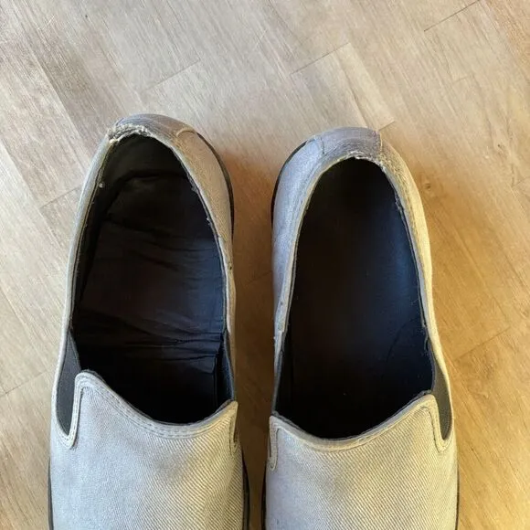 DR. MARTENS Rare Largo Casual slip on Loafer Boat shoes US Men’s 12 grey canvas