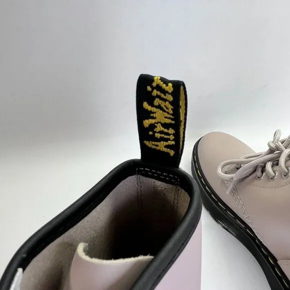 Dr. Martens Zavala Combat Boots Women's Size 6 B Taupe Flat