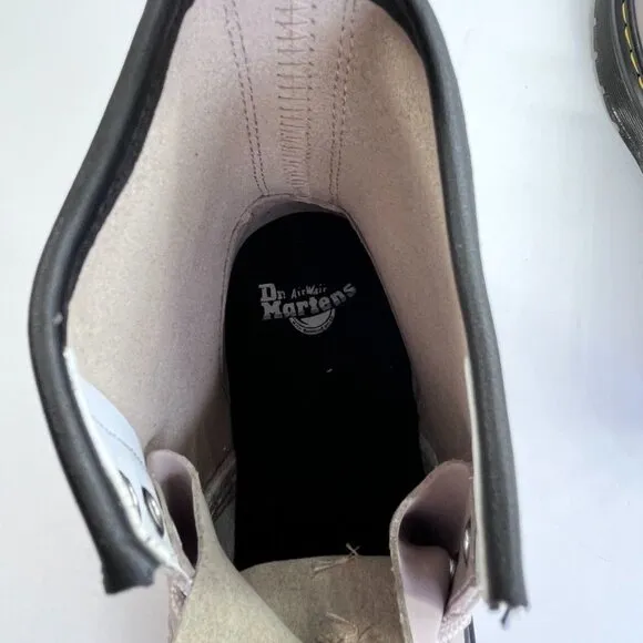 Dr. Martens Zavala Combat Boots Women's Size 6 B Taupe Flat