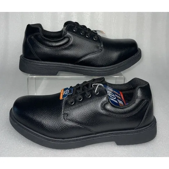 Dr. Scholls Mens Dave Black Careers Slip Oil Resistant Shoes Size 7.5 Wide NEW