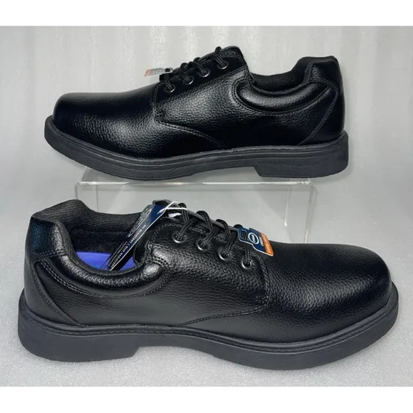 Dr. Scholls Mens Dave Black Careers Slip Oil Resistant Shoes Size 7.5 Wide NEW