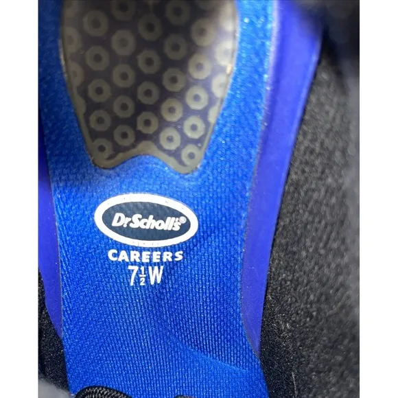 Dr. Scholls Mens Dave Black Careers Slip Oil Resistant Shoes Size 7.5 Wide NEW