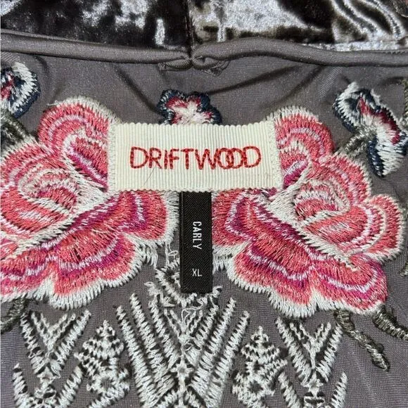 Driftwood Carly Velvet Embroidered Cardigan Jacket
