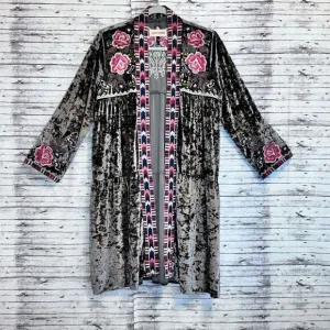 Driftwood Carly Velvet Embroidered Cardigan Jacket