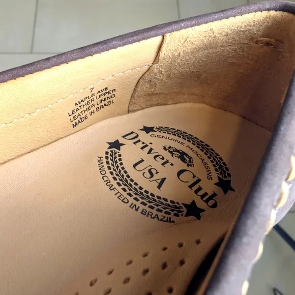 Driver Club USA Maple Ave Brown Nubuck Genuine Leather Slip On Moccasins 7