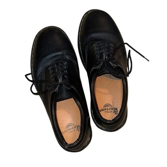 Dr. Marten Black Leather Shoes Size 10