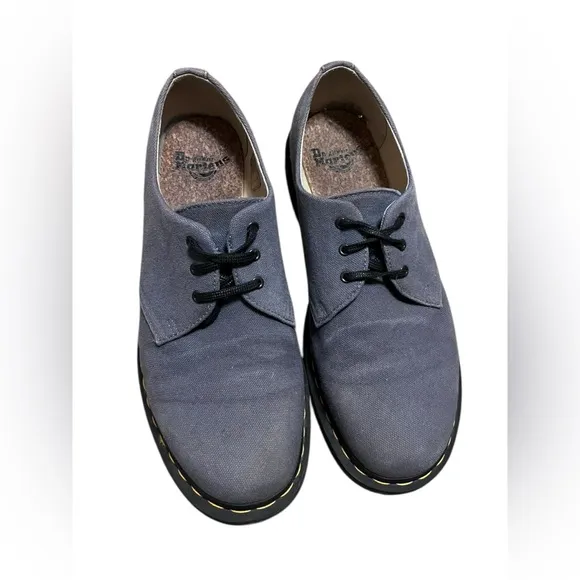 Dr.Martens Airwaves 1461 Natural Graphite Canvas Oxford Shoes Men's Size 10