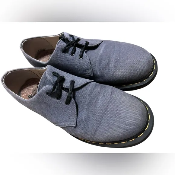 Dr.Martens Airwaves 1461 Natural Graphite Canvas Oxford Shoes Men's Size 10