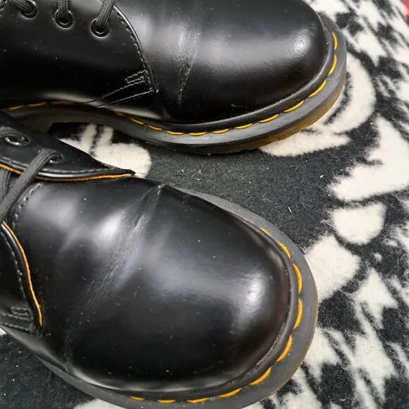 Dr.Martens AW004 Oxford Black Leather Lace Up Shoes Size 6 Women