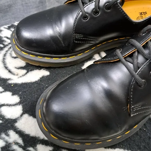 Dr.Martens AW004 Oxford Black Leather Lace Up Shoes Size 6 Women