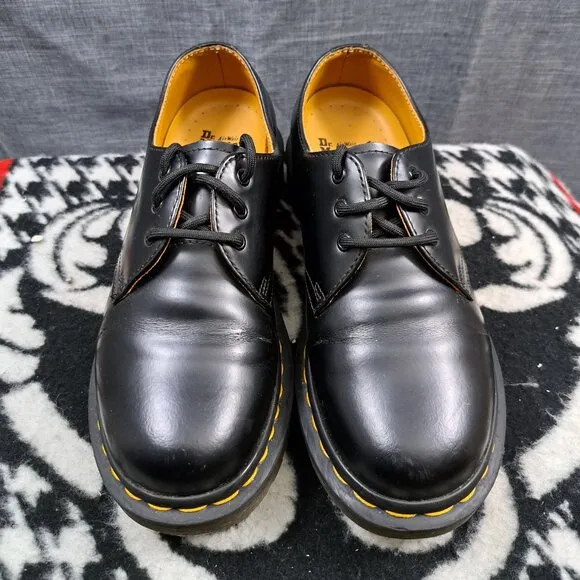 Dr.Martens AW004 Oxford Black Leather Lace Up Shoes Size 6 Women