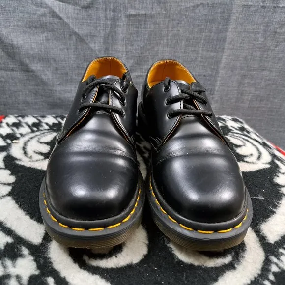 Dr.Martens AW004 Oxford Black Leather Lace Up Shoes Size 6 Women
