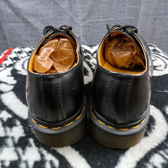 Dr.Martens AW004 Oxford Black Leather Lace Up Shoes Size 6 Women