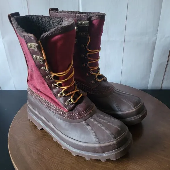 Duluth Trading Co. Women’s 9.5 Slop Stopper Canvas Winter Lace-up Boots, NEW