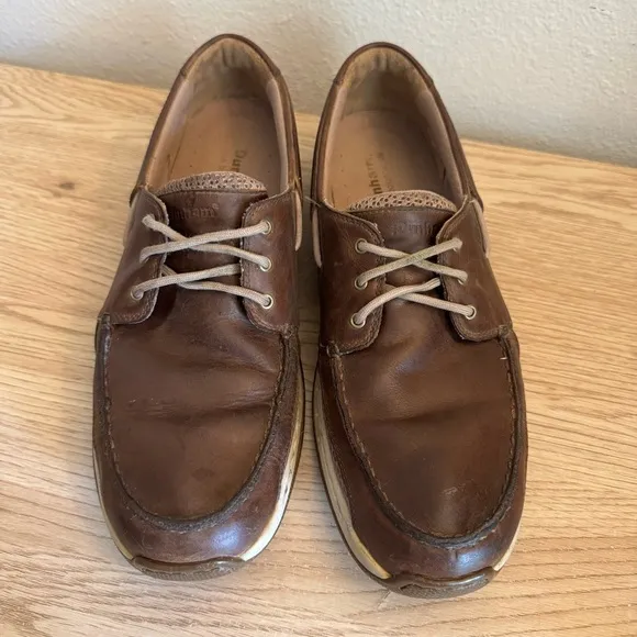 Dunham Brown Leather Dunham Boat Captain Shoes Mens Size 11 B Lace Up Comfort