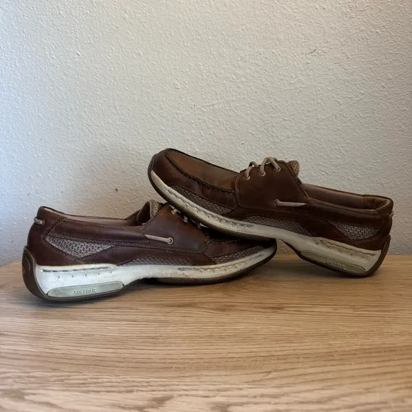 Dunham Brown Leather Dunham Boat Captain Shoes Mens Size 11 B Lace Up Comfort