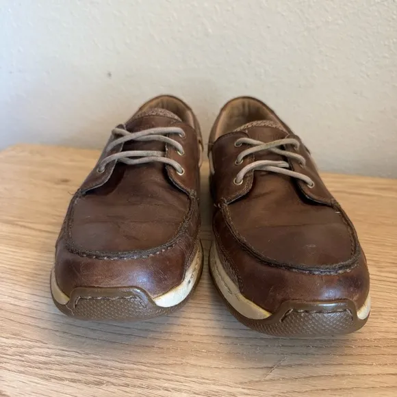 Dunham Brown Leather Dunham Boat Captain Shoes Mens Size 11 B Lace Up Comfort