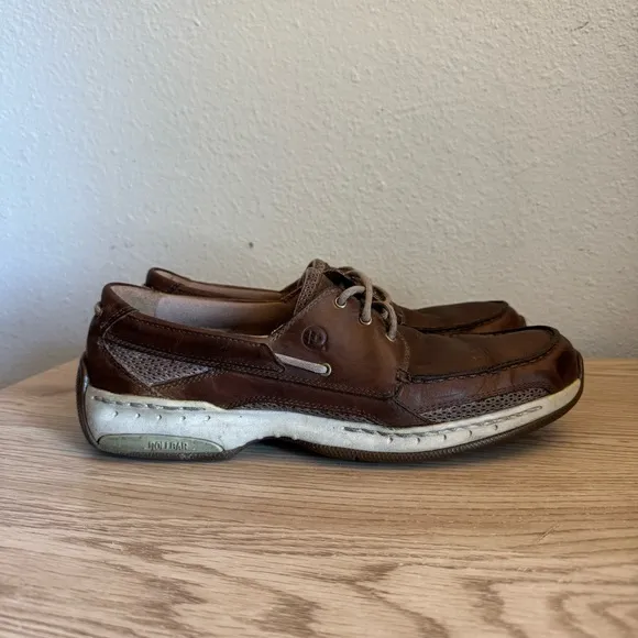 Dunham Brown Leather Dunham Boat Captain Shoes Mens Size 11 B Lace Up Comfort