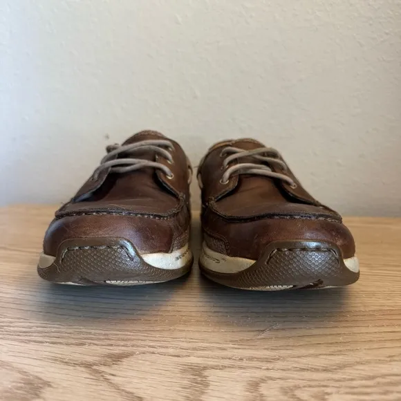Dunham Brown Leather Dunham Boat Captain Shoes Mens Size 11 B Lace Up Comfort