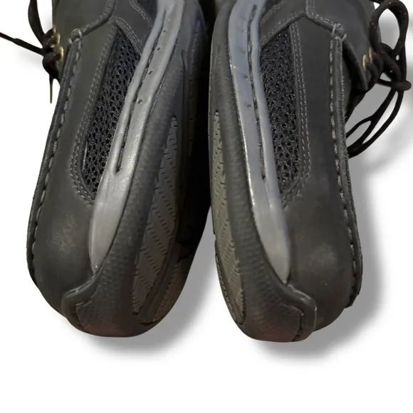 Dunham Captain Casual Lace Up Leather Black Boat Shoes‎ Men's Sz 14 D