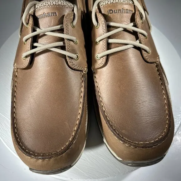 Dunham Captain Mens Size 15 4E Boat Shoes Brown Leather Deck Fishing - WORN ONCE