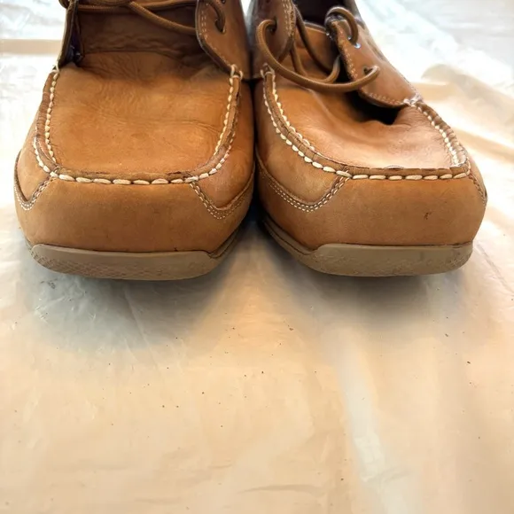 Dunham Captains boat shoes casual leather tan. SZ 10 EWorn Once indoors.