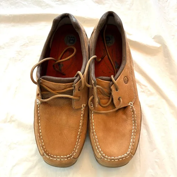 Dunham Captains boat shoes casual leather tan. SZ 10 EWorn Once indoors.