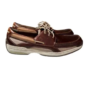 Dunham  Men's Boat Shoes US 15D Brown Leather MCN410BR