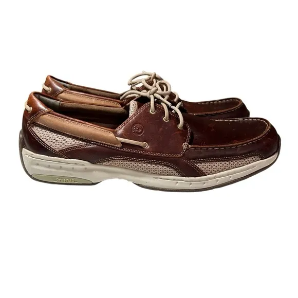 Dunham  Men's Boat Shoes US 15D Brown Leather MCN410BR